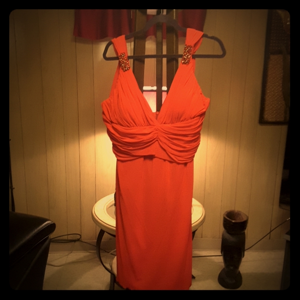 Red cocktail dress